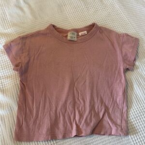 Zara Kids Dusty Rose Short Sleeve Tee